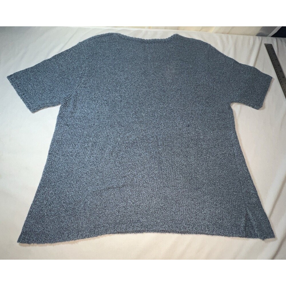 VINTAGE 90s TEDDI Leaves Embroidered Short Sleeve Sweater Medium Fall Cottage - Picture 4 of 6